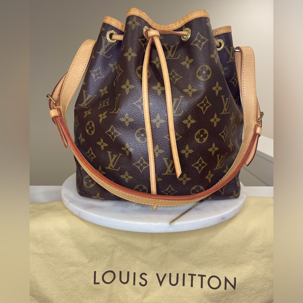 SOLD -Louis Vuitton Monogram Canvas Petit Noé Bucket Bag